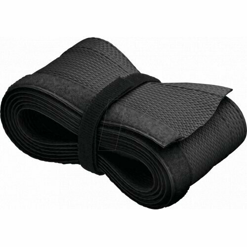 Goobay Manchon textile Wiresleeve Velcro noir 180x4cm