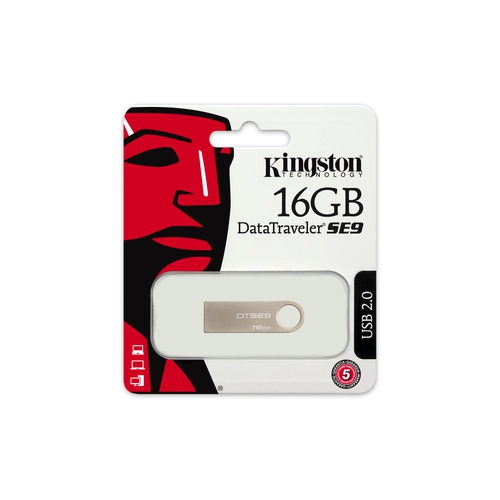 KINGSTON DataTraveler SE9 16 Go - USB 2.0 - Aluminium