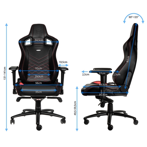 NOBLECHAIRS Epic Gaming Chair - Black/Red