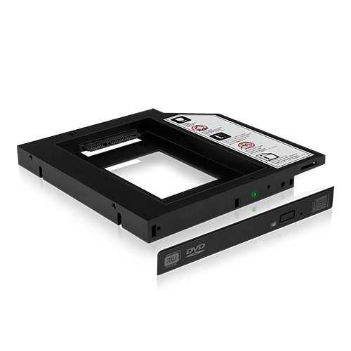 ICY BOX Adaptateur disque HDD/SSD 2.5" pour emplacement DVD 12,7 mm