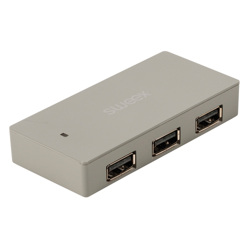 SWEEX - Hub 4 ports - USB 2.0 - Gris
