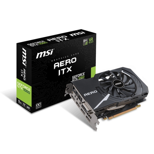 MSI Nvidia GeForce GTX1060 ITX Aero 6G OC 6Go- PCI-e 16X - 2xHDMI DVIi 2xDP
