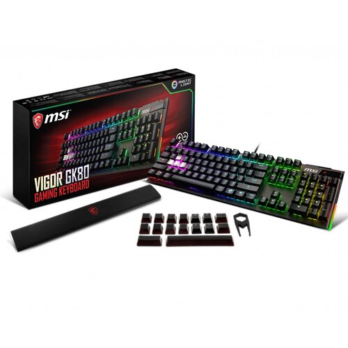 MSI Clavier mécanique VIGOR GK80 Silver Switch MX Red RGB