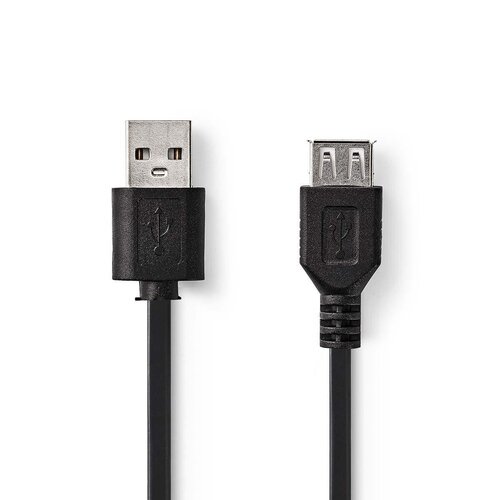 Nedis Câble Rallonge USB M-F 3.0m USB 2.0 Noir
