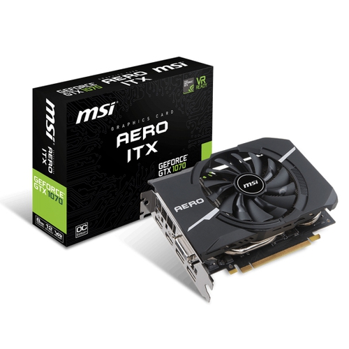 MSI Nvidia GeForce GTX1070 Aero ITX 8G OC - 8Go - PCI-e 16X - HDMI DVI 2xDP