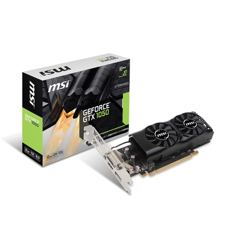 MSI Nvidia GeForce GTX1050 2GT LP - 2Go - PI-e 16X - HDMI DVI DP