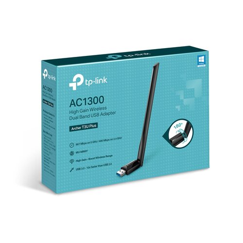 TP-Link Archer T3U Plus Adaptateur USB 3.0 Wifi 802.11ac 1,27Gbps