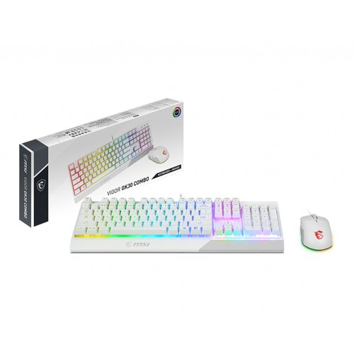 MSI Kit CLavier et szouris GK30 Combo BLANC RGB
