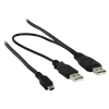 VALUELINE Câble 2X USB 2.0 A (M) - Mini 5 broches (M) 1.00m