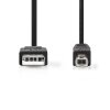 Nedis Câble USB 2.0 A-B (M-M)  2.00m Noir