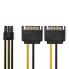 Nedis Câble d'alimentation interne 2X SATA - PCI-e 6 pins 0.20m